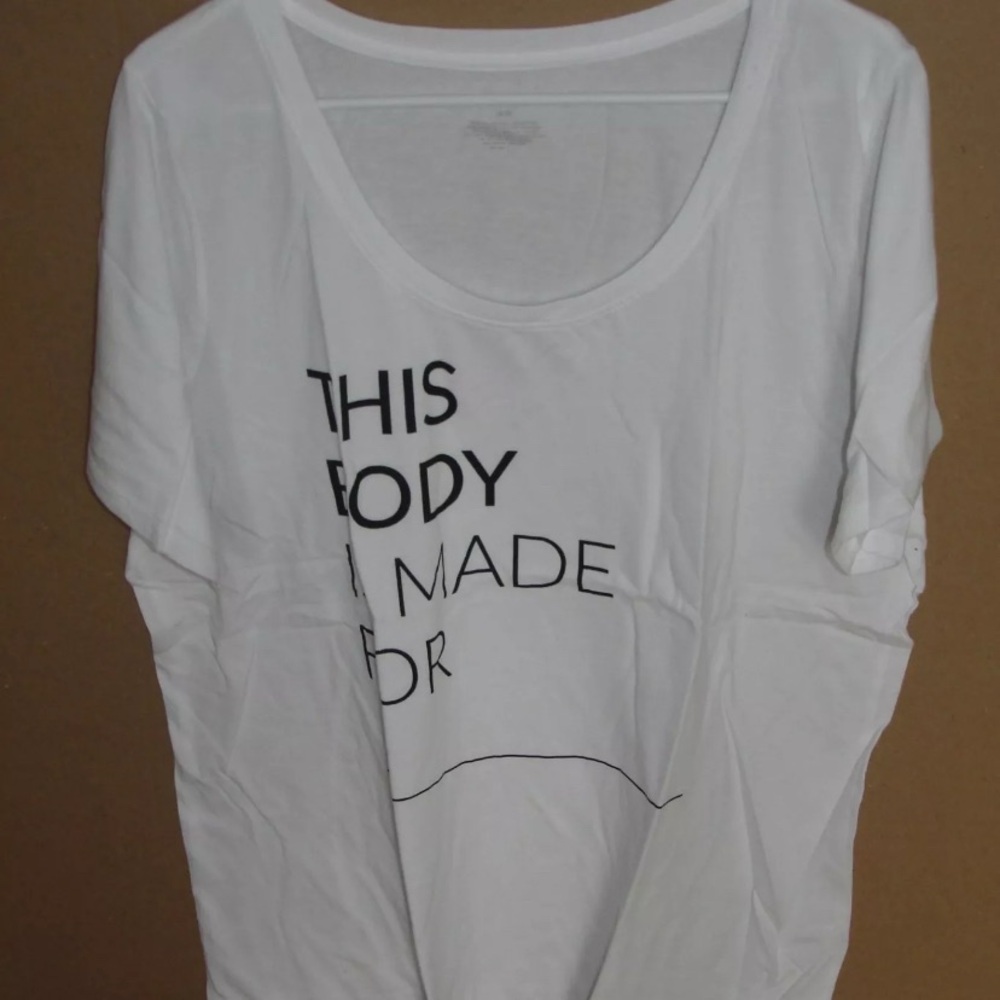 Lane Bryant White Relaxed Short Sleeve Tee